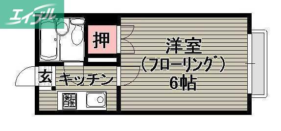 プチ・ホワイエ(1K/3階)の間取り写真