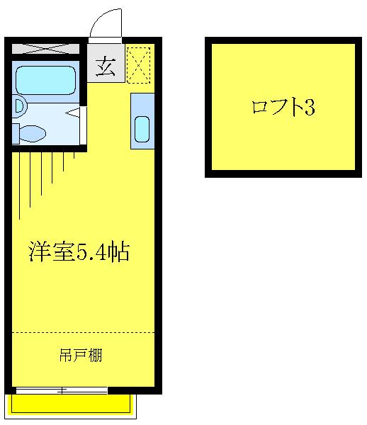 メゾンエトワール(ワンルーム/1階)の間取り写真
