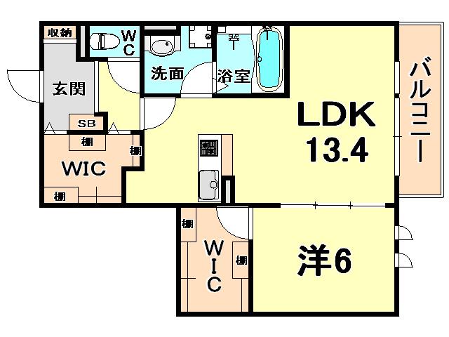 LUONTO(1SLDK/2階)の間取り写真