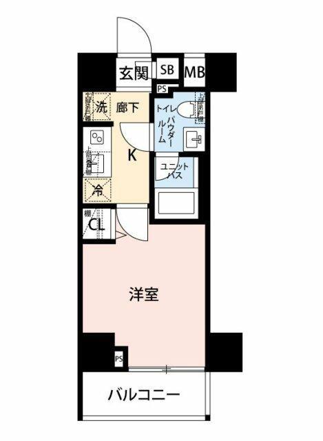 LA DOUCEUR吉野町(1K/3階)の間取り写真