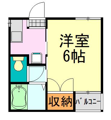 カッシーナ(ワンルーム/1階)の間取り写真