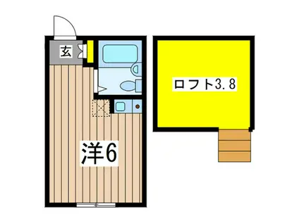 KAINOS弘明寺(ワンルーム/2階)の間取り写真