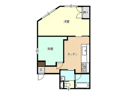 村井ビル(2DK/2階)の間取り写真