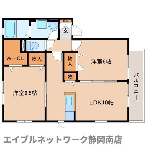 CASA M(2LDK/1階)の間取り写真