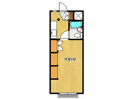 サンハイツむらまつ(ワンルーム/2階)の間取り写真