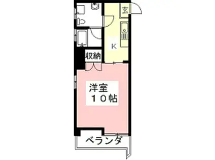 青木ビル(1K/4階)の間取り写真