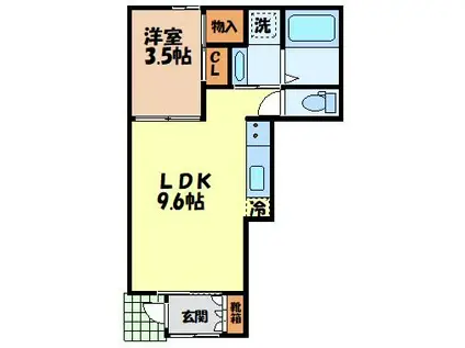 メゾン坂本(1LDK/1階)の間取り写真