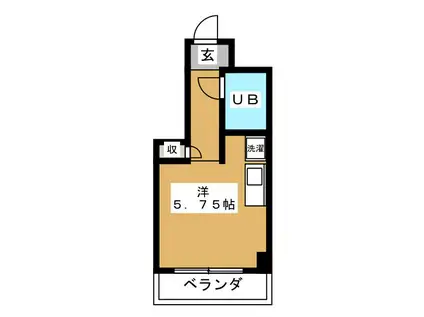 ライオンズマンション関内(ワンルーム/6階)の間取り写真