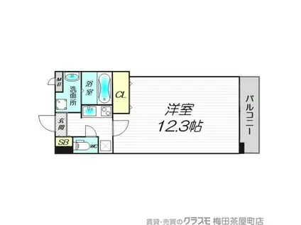 O・G・SFUKUSHIMA(1K/7階)の間取り写真