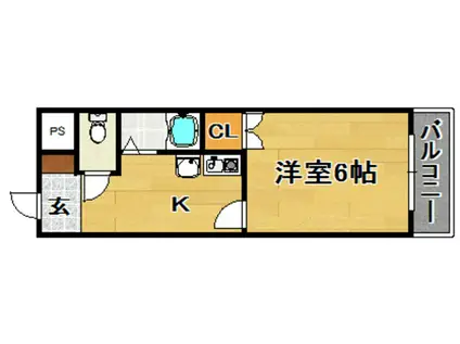ニューライフ栄(1K/2階)の間取り写真