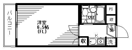 ベルトピア蒲田(1K/3階)の間取り写真