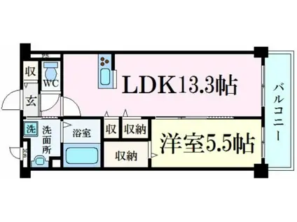 OAFLAT阿成(1LDK/2階)の間取り写真