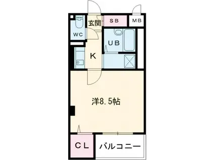 細田マンションB(1K/2階)の間取り写真