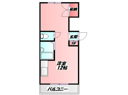 アバカス大和田(ワンルーム/2階)の間取り写真