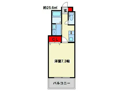 BLANE・NOIRE(1K/5階)の間取り写真