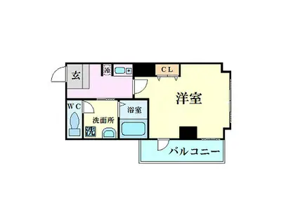 IF西梅田(1K/4階)の間取り写真