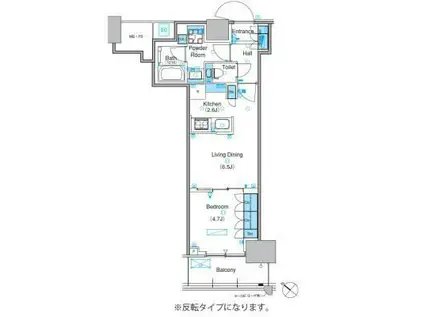 パークアクシス豊洲キャナル(1LDK/13階)の間取り写真