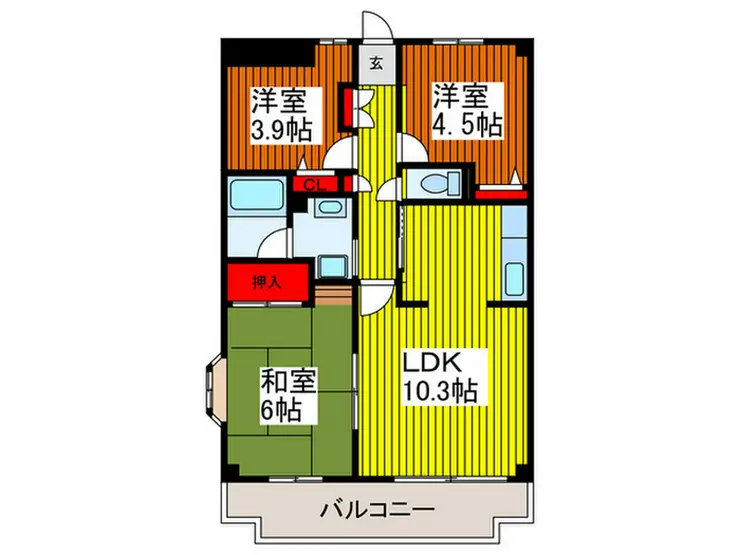 エスポワール喜沢 4階階 間取り