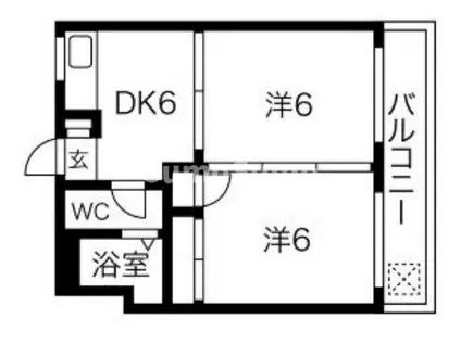 メゾン101(2DK/3階)の間取り写真