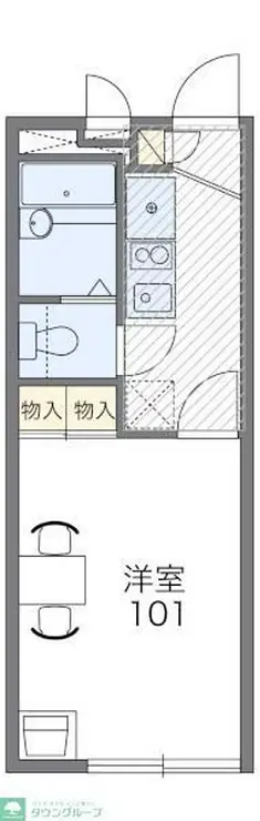 レオパレスインフィールズ 2階階 間取り