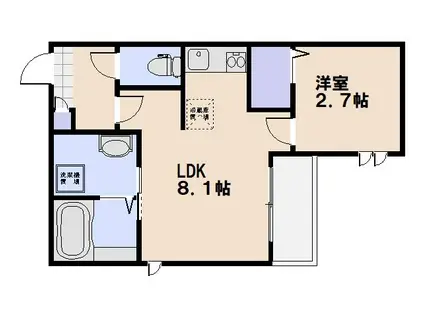 REGALEST-SMART SALVIA(1LDK/1階)の間取り写真