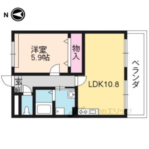 アプローズ(1LDK/1階)の間取り写真