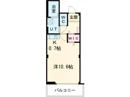 プレミアムキャッスル西春II(ワンルーム/1階)の間取り写真