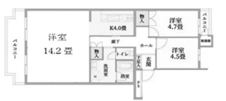 コーポ市川 5階階 間取り