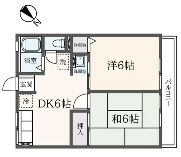 シティハイムヒロセ D 1階階 間取り