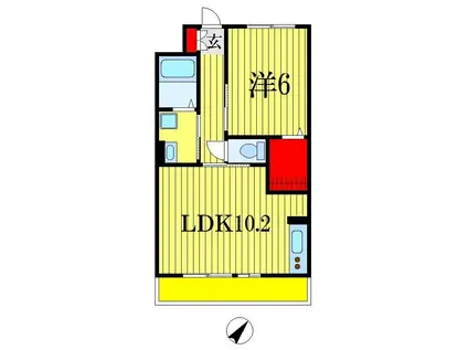 レジデンス・デュオ(1LDK/3階)の間取り写真