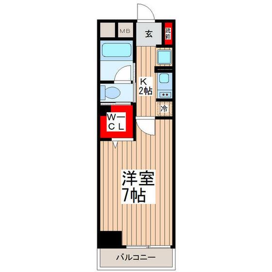 グラッドレクト(1K/3階)の間取り写真