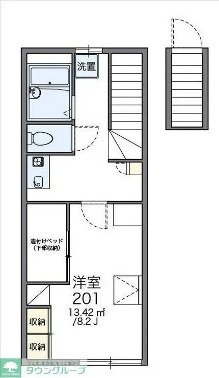 レオパレスアゼリア 2階階 間取り