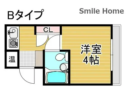 グランビルド平林(1K/1階)の間取り写真