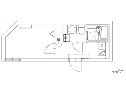 CITY WALK下板橋(1K/4階)の間取り写真