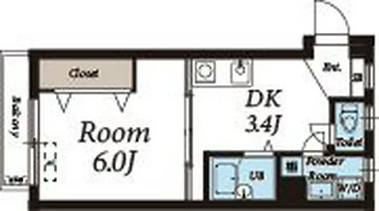 エーデルハイツ 3階階 間取り