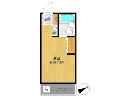 コスモアルタード(ワンルーム/2階)の間取り写真