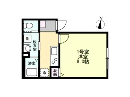 ベイルームチャーム海老名(1K/3階)の間取り写真