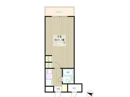 ピュアハイム本田(1K/4階)の間取り写真