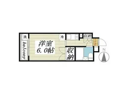 メゾン・ド・コンコルド(ワンルーム/1階)の間取り写真