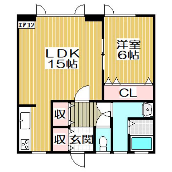 セジュール壱番館(1LDK/1階)の間取り写真