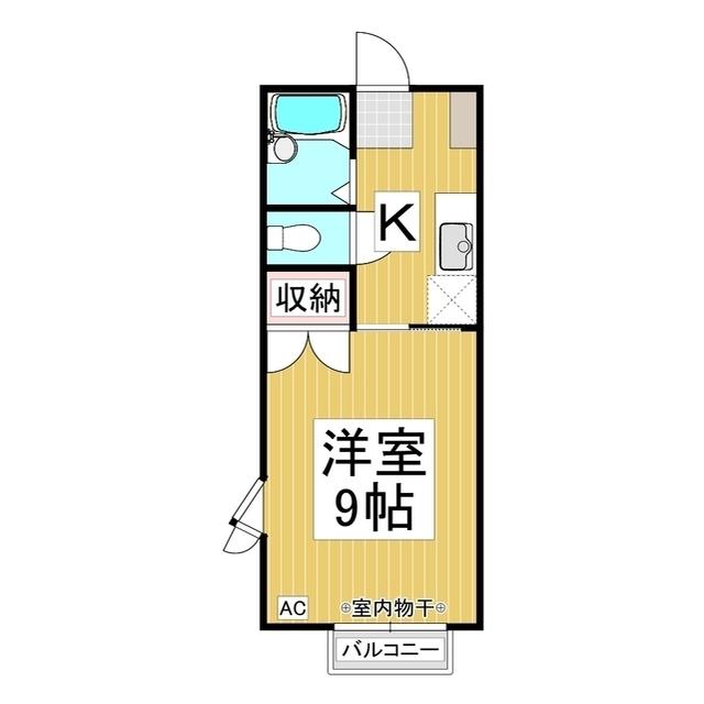 メゾンマキ(1K/2階)の間取り写真