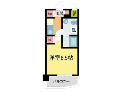 セレニテ甲子園I(1K/6階)の間取り写真