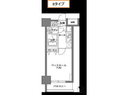 KDX岩本町レジデンス(1K/5階)の間取り写真