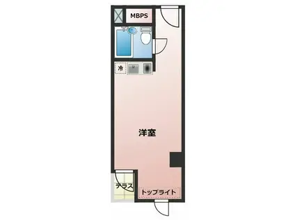 ソフトタウン赤坂(ワンルーム/1階)の間取り写真