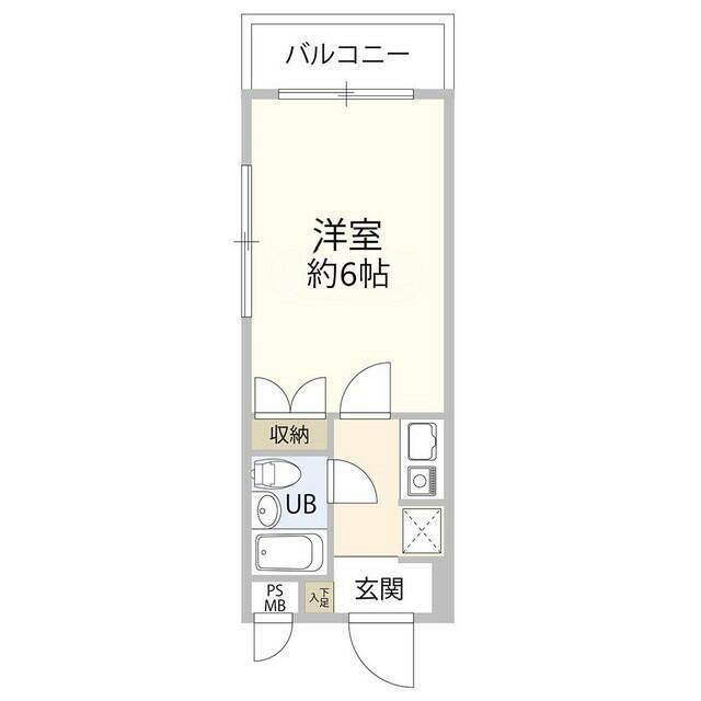セントヒルズ桜ヶ丘(ワンルーム/2階)の間取り写真