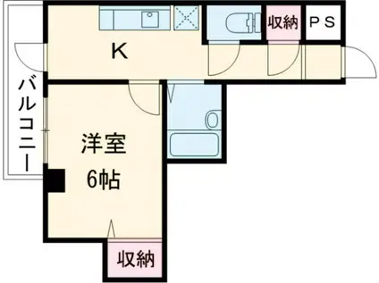 コーラル五色山(1K/6階)の間取り写真