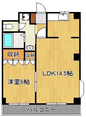 コーポ中の谷(1LDK/2階)の間取り写真