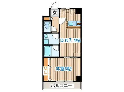 メープルI(1DK/3階)の間取り写真