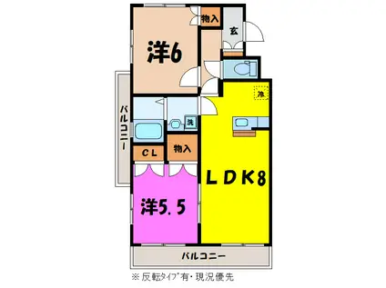 アストラーレ(2LDK/4階)の間取り写真