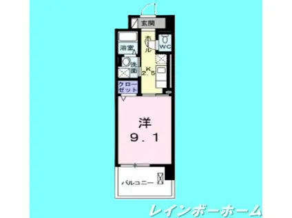 カーサ ドマーニ(1K/5階)の間取り写真